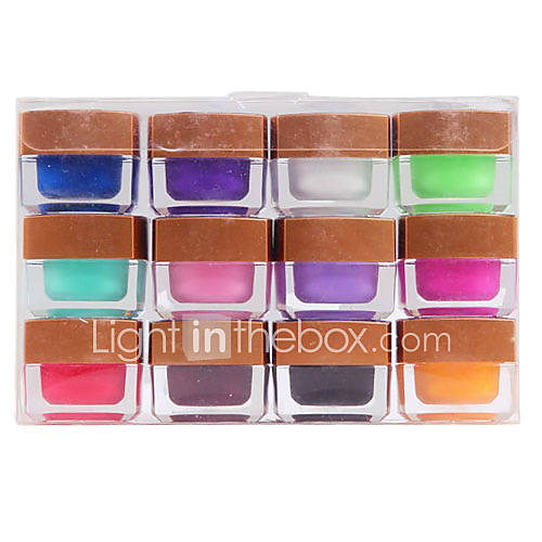 12 Colored Pure Color Builder Gel Nail Art 8ml
