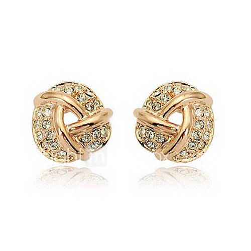 Lovely Gold Plated with Crystal Earrings