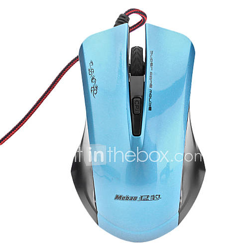 Ergonomic Design Imported Chips ABS Material PlugPlay Mebao V3 Game Class Optical Mouse(Blue)