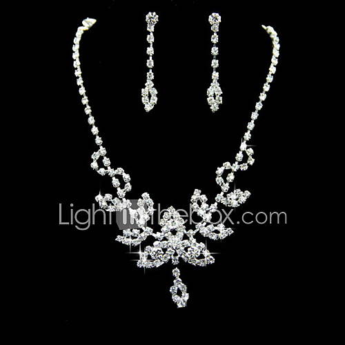 Amazing Alloy With Rhinestone Womens Jewelry Set Including Earrings,Necklace