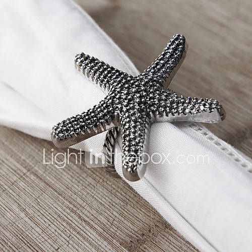 Set Of 4 Starfish Napkin Ring