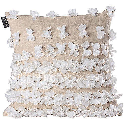 Embroidery floral Linen Decorative Pillow cover