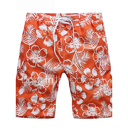 Mens Casual Mid Length Beach Pants