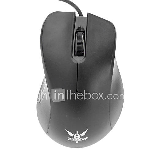 UV Coat ABS Material PlugPlay 10000 Franes/sec Game Class Optical Mouse(Black)