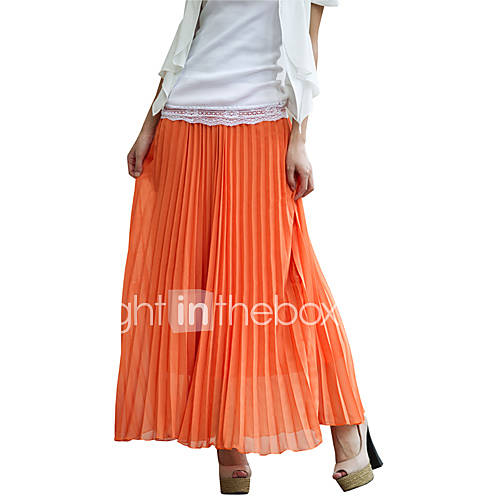 Womens Pleated Maxi Skirt