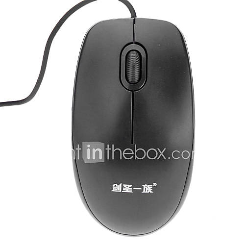 Ergonomic Design 1000dpi PlugPlay Game Class Optical Mouse(Black)