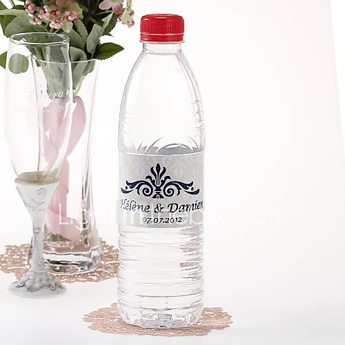 Personalized Water Bottle Sticker   Regal (Ecru/Set of 15)
