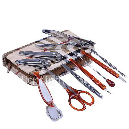 10 PCS Stainless Steel Nail Clippers Manicure Kit(Random Colors)
