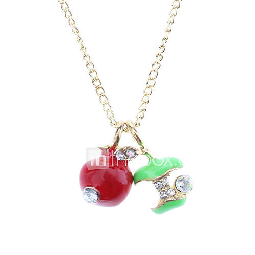 Fine Drops of Oil Apple Necklace