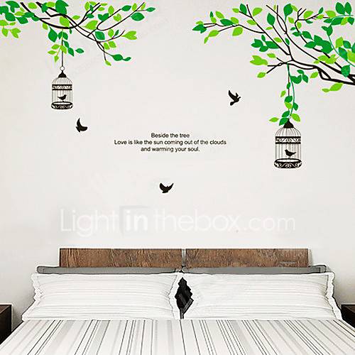 Trees Branches Birdcage Wall Sticker