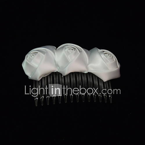 Gorgeous Satin With Flower Womens Hair Combs