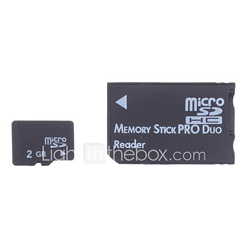 2GB Micro SD/TF SDHC Memory Card and Micro SD SDHC to MS Adapter