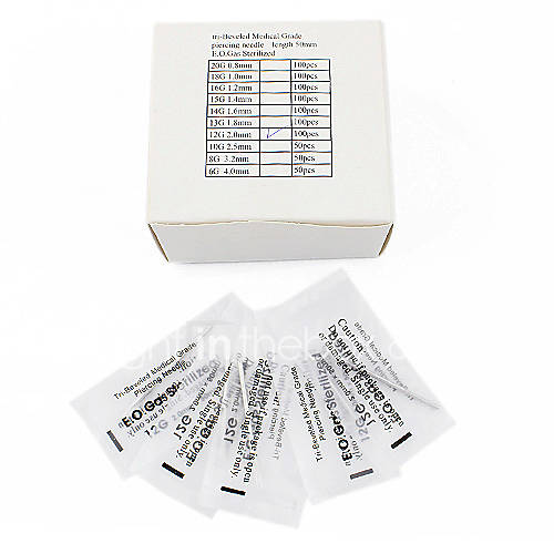 100pcs Piercing Needle 20G