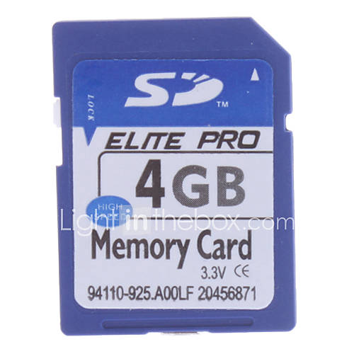 4GB Hi speed Elite Pro SD Memory Card(Blue)