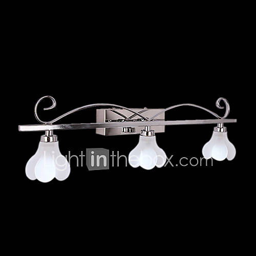 Artistic Modern Wall Light with Frosted Glass Petal Shade Nature Inspired