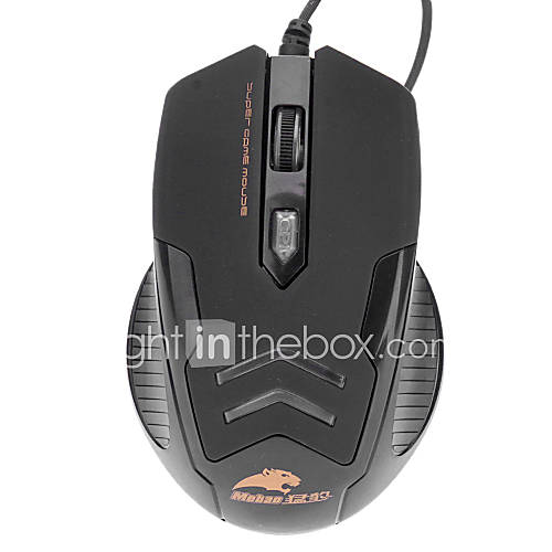 Ergonomic Design 6D PlugPlay Mebao MG206 Gaming Sensor Four DPI Shift Optical Mouse(Black)