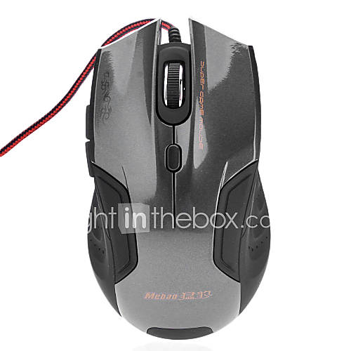 Ergonomic Design Imported Chips ABS Material PlugPlay Mebao V2 Game Class Optical Mouse(Black)