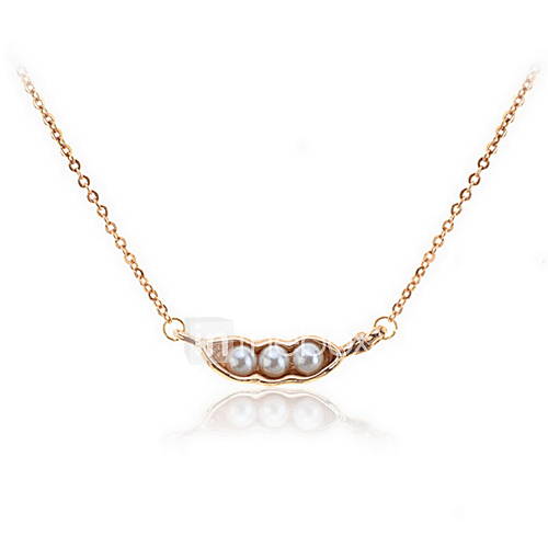 Fashion Pease Shaped Pearl Pendant Necklace