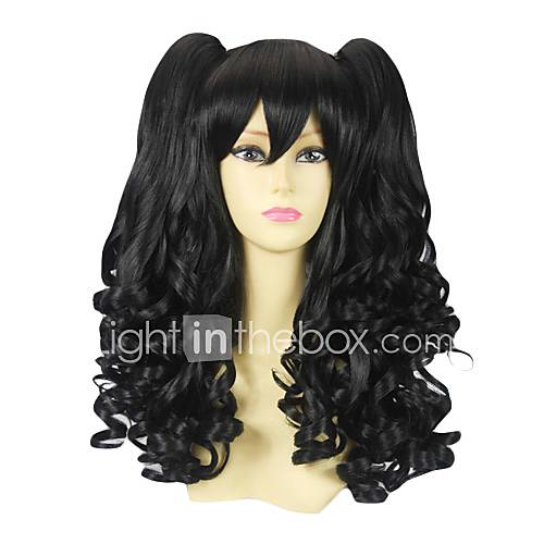 Black Curly Pigtail 50cm Classic Lolita Wig