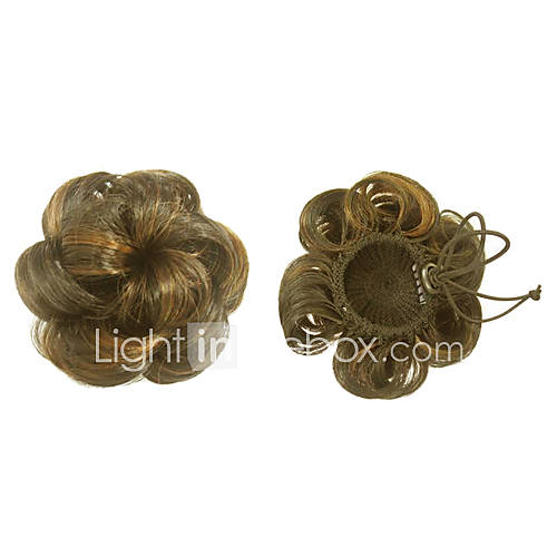 High Quality Synthetic Short Wavy Brown Hair Pieces