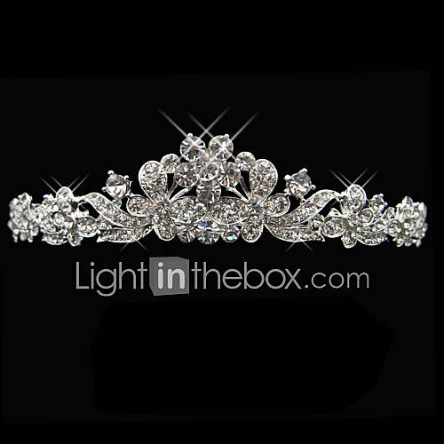 Flowers and Butterfly Alloy With Rhinestone Bridal Tiara