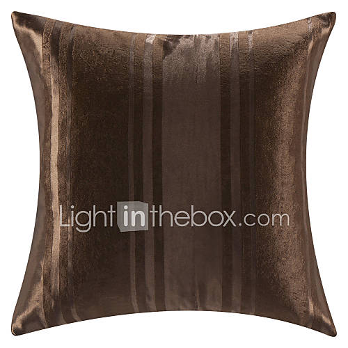 18 Square Coffee Polyester Decorative Pillow Cover