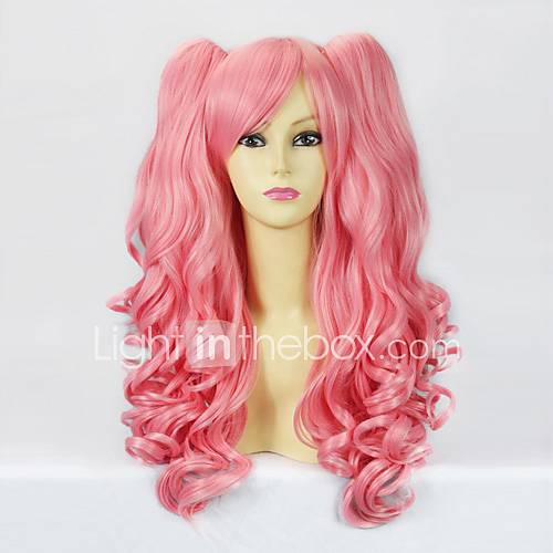 Pink Curly Pigtail 50cm Sweet Lolita Wig