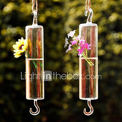 Artistic Hanging Tube Shaped Glass Vase