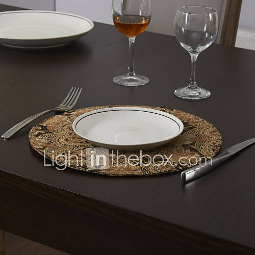 Set Of 4 European Style Vintage Round Placemats