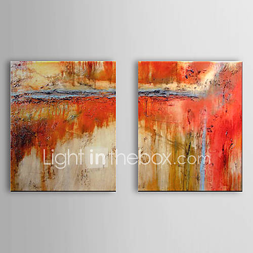 Hand Painted Oil Painting Abstract Set of 2 1307 AB0493