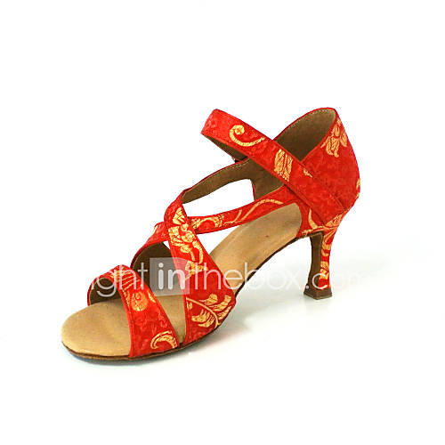 Customized Womens Silk Upper Dance Shoes With Buckle