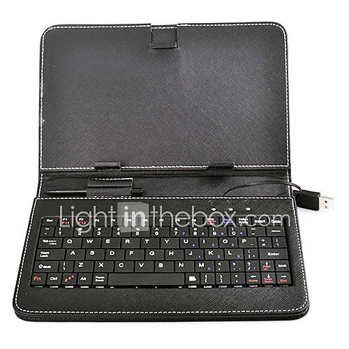 USB Keyboard Bracket Leather Case With Stand For 7 inch Tablet PC