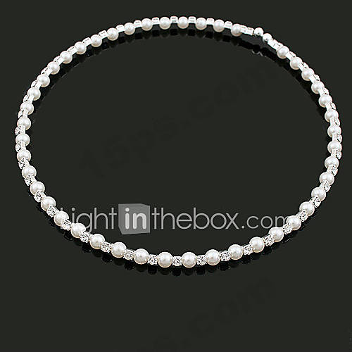 Small Pearl Zircon Connected Necklace