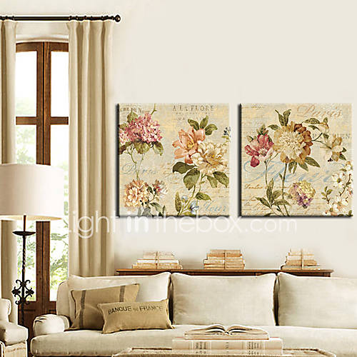 Stretched Canvas Art Floral Days Set of 2