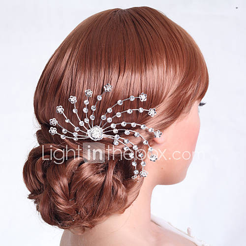 Graceful Alloy Hair Combs with Rhinestone Wedding Headpieces