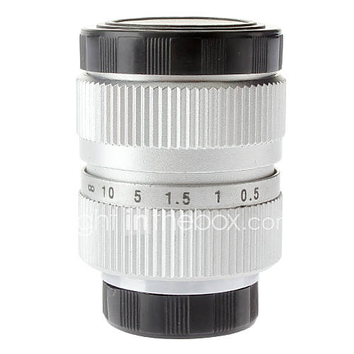 25mm F1.4 CCTV Lens on Micro 1/2 C (Silver)