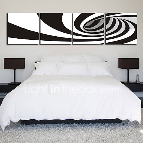 Stretched Canvas Art Abstract Swirl Set of 4