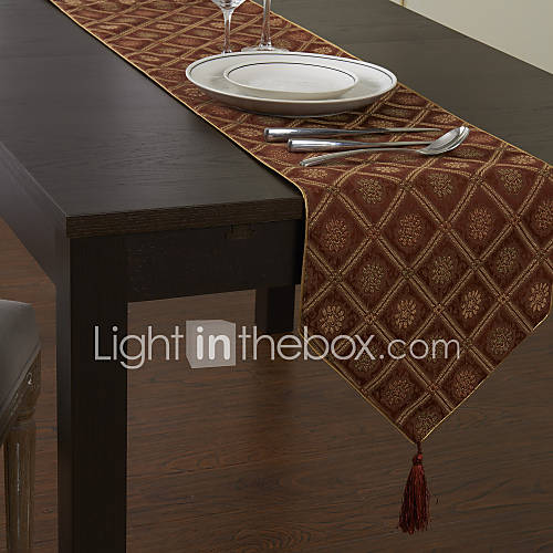 Country Style Red Checked Pattern Table Runner