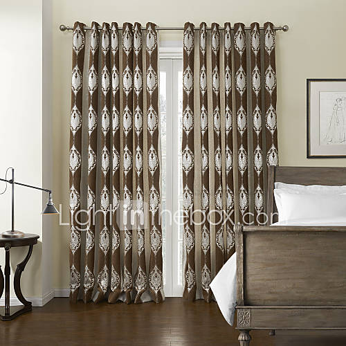 (One Pair) Rococo Geometic Energy Saving Curtain