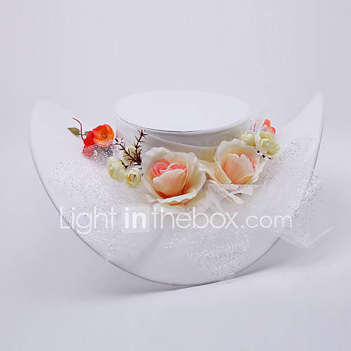 Elegant Satin and Alloy Hats with Flower/Tulle for Wedding/Special Occasion