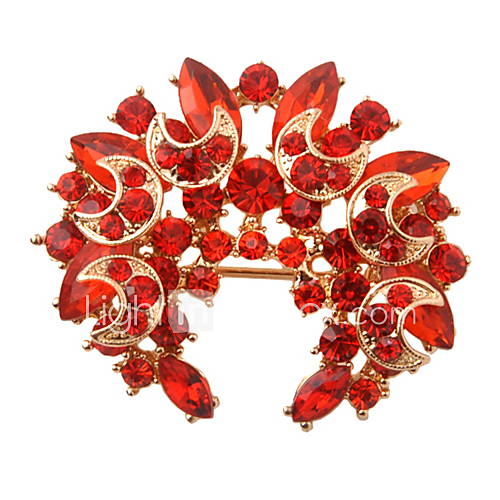 Fashion Gold Plated Alloy With Crystal/Rhinestone Brooch(More Colors)