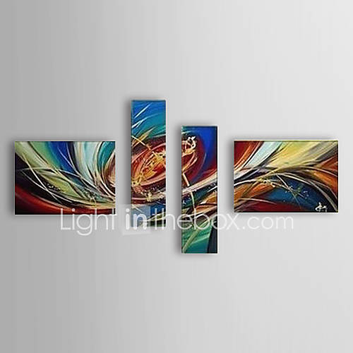 Hand Painted Oil Painting Abstract Set of 4 1307 AB0471