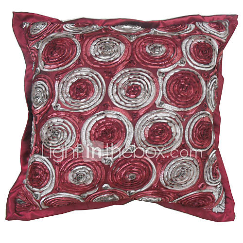 3D Floral Design Polyester Decorative Pillow Cover