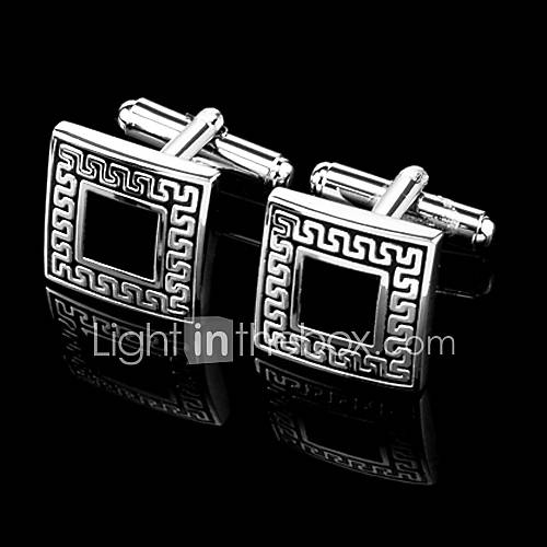 Classic Chrome Cufflinks In Gift Box