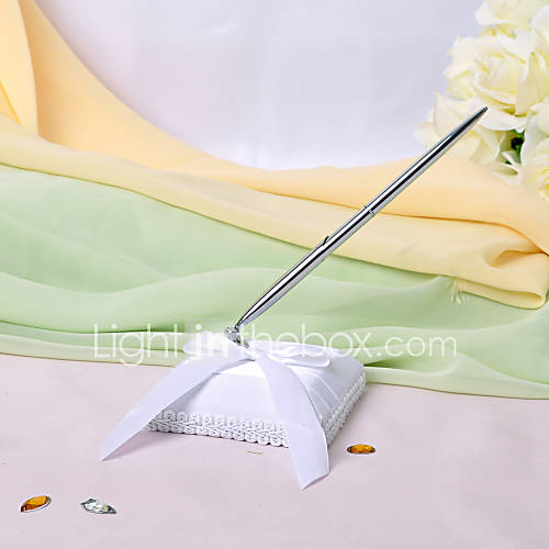 Elegant Wedding Pen Set With Ribbon Bow