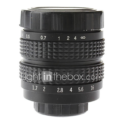 35mm F1.7 CCTV Lens on Micro 2/3 C (Black)