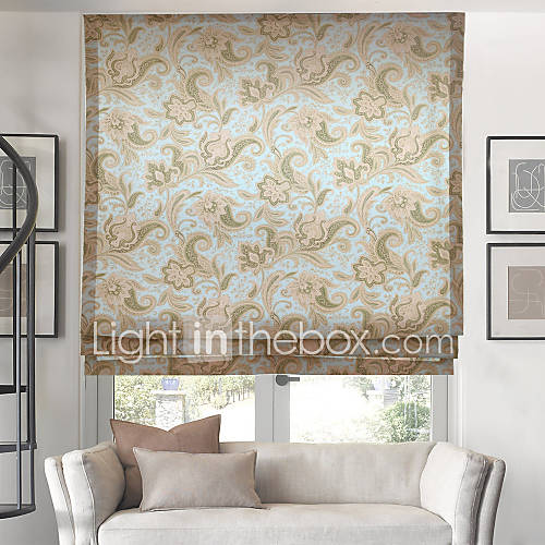 Neoclassicism Flower Cotton Jacquard Roman Shade