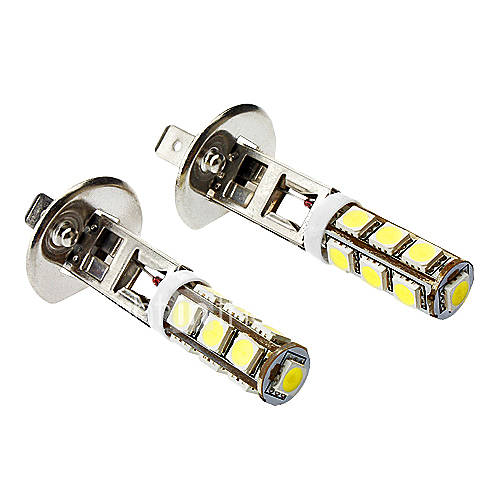 H1 6W 500LM 13X5060SMD White Light LED Corn Bulb for Car Fog Lamp (DC 12V, 1 Pair)