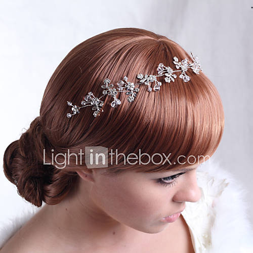Luxurious Alloy Hand made Flowers with Rhinestone and Crystal Wedding Bridal Headpieces