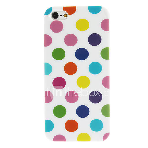 Colorful Round Dots Pattern TPU Soft Case for iPhone 5/5S